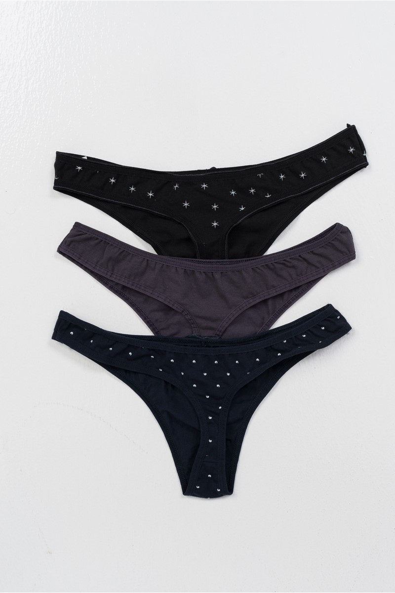 Εσώρουχα string Donella Dots Stars 3 Pack