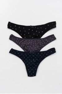 Εσώρουχα string Donella Dots Stars 3 Pack Εσώρουχα string Donella Dots Stars 3 Pack