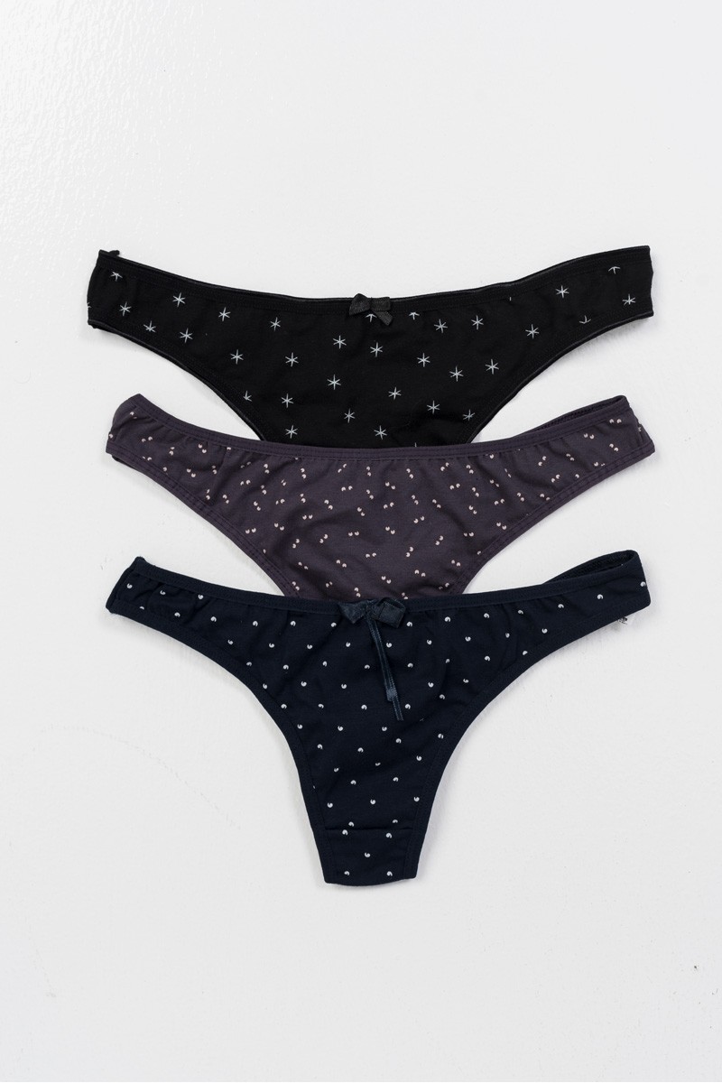 Εσώρουχα string Donella Dots Stars 3 Pack