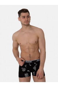 Ανδρικά μπόξερ JOHN FRANK BLACK and BLACK (2Pack) - JF2BMC08 Ανδρικά μπόξερ JOHN FRANK BLACK and BLACK (2Pack) - JF2BMC08