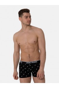 Ανδρικά μπόξερ JOHN FRANK BLACK and BLACK (2Pack) - JF2BMC08 Ανδρικά μπόξερ JOHN FRANK BLACK and BLACK (2Pack) - JF2BMC08