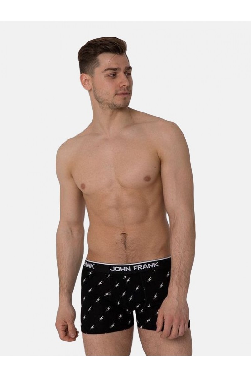 Ανδρικά μπόξερ JOHN FRANK BLACK and BLACK (2Pack) - JF2BMC08 Ανδρικά μπόξερ JOHN FRANK BLACK and BLACK (2Pack) - JF2BMC08
