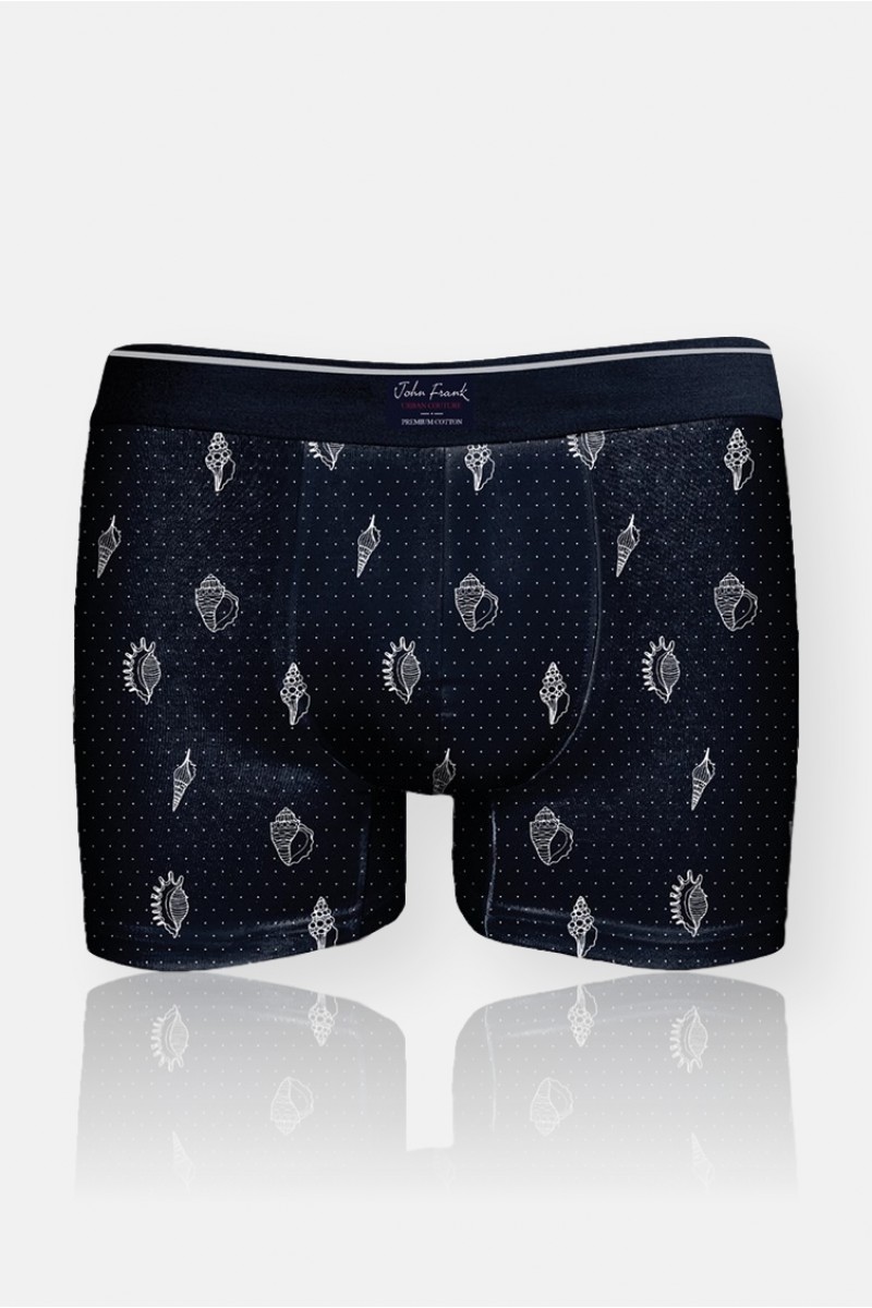 Ανδρικά μπόξερ JOHN FRANK Grey - Navy (2Pack) - JF2BMUC28 Ανδρικά μπόξερ JOHN FRANK Grey - Navy (2Pack) - JF2BMUC28