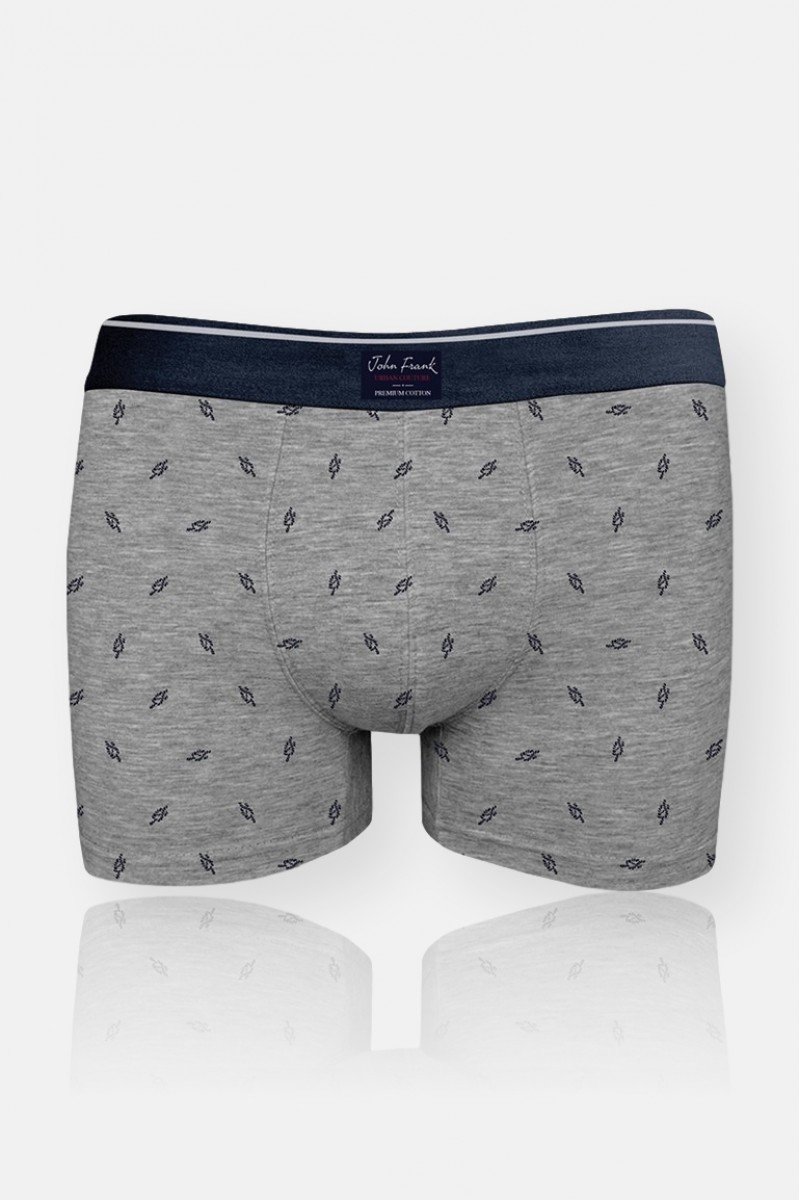 Ανδρικά μπόξερ JOHN FRANK Grey - Navy (2Pack) - JF2BMUC28 Ανδρικά μπόξερ JOHN FRANK Grey - Navy (2Pack) - JF2BMUC28