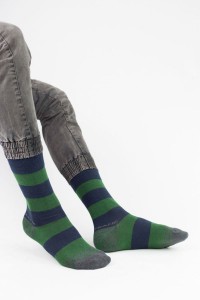 Ανδρικές κάλτσες JOHN FRANK Casual Φαρδιά Ρίγα Green Ανδρικές κάλτσες JOHN FRANK Casual Φαρδιά Ρίγα Green