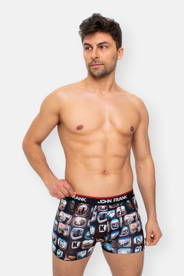 Ανδρικό Boxer JOHN FRANK BOARDING Collection 2020 MULTICOLOR