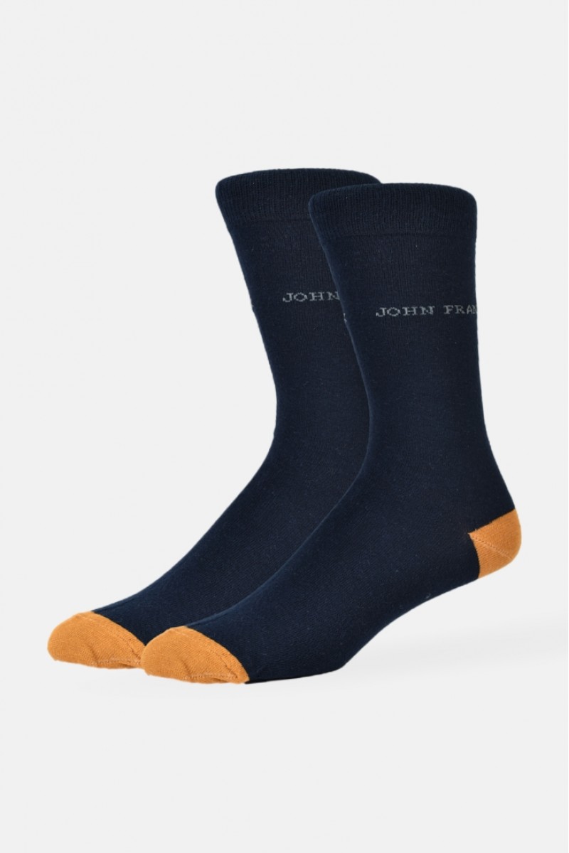 Ανδρικές κάλτσες JOHN FRANK Navy Orange