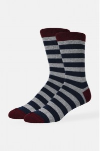 Ανδρικές κάλτσες JOHN FRANK Casual Ριγέ Μπορντό Ανθρακί Ανδρικές κάλτσες JOHN FRANK Casual Ριγέ Μπορντό Ανθρακί