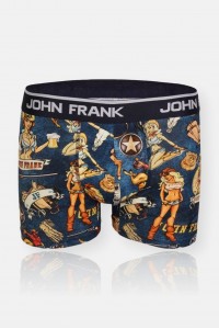 Aνδρικό Βoxer JOHN FRANK COWBOY Multicolor JFB101 Aνδρικό Βoxer JOHN FRANK COWBOY Multicolor JFB101