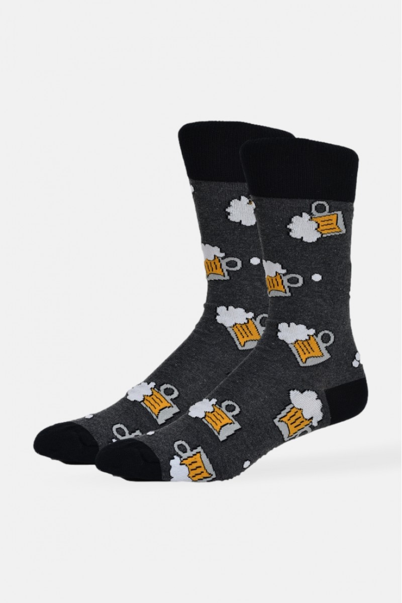 Ανδρικές κάλτσες JOHN FRANK Beers Dark Grey Ανδρικές κάλτσες JOHN FRANK Beers Dark Grey