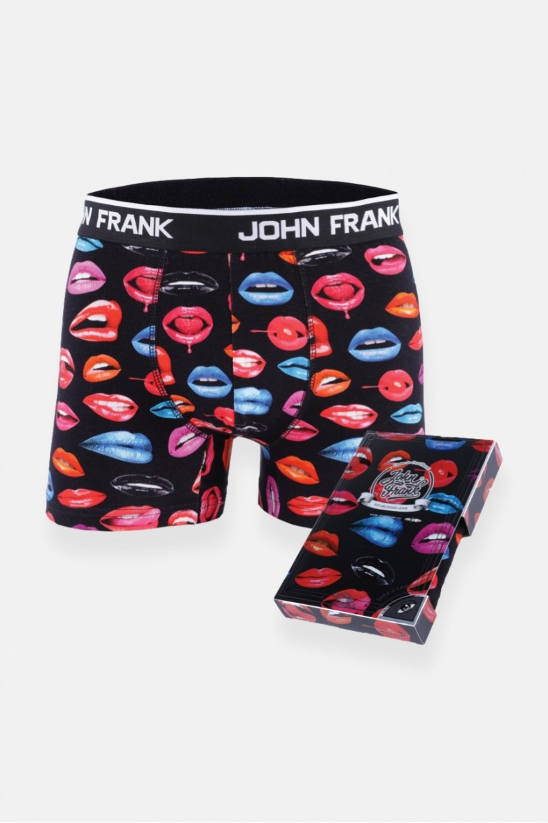 Ανδρικό Boxer JOHN FRANK Red Lips Collection 2020 MULTICOLOR