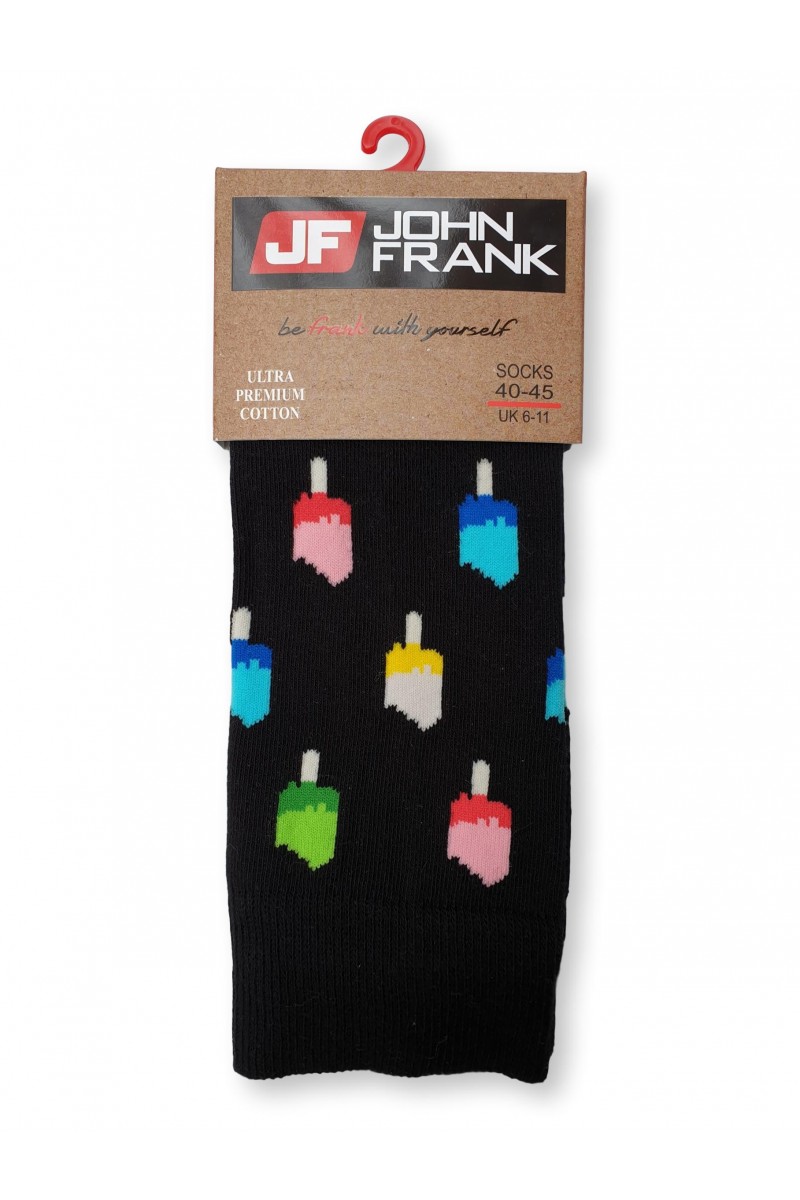 Ανδρικές κάλτσες JOHN FRANK ICE CREAM Black