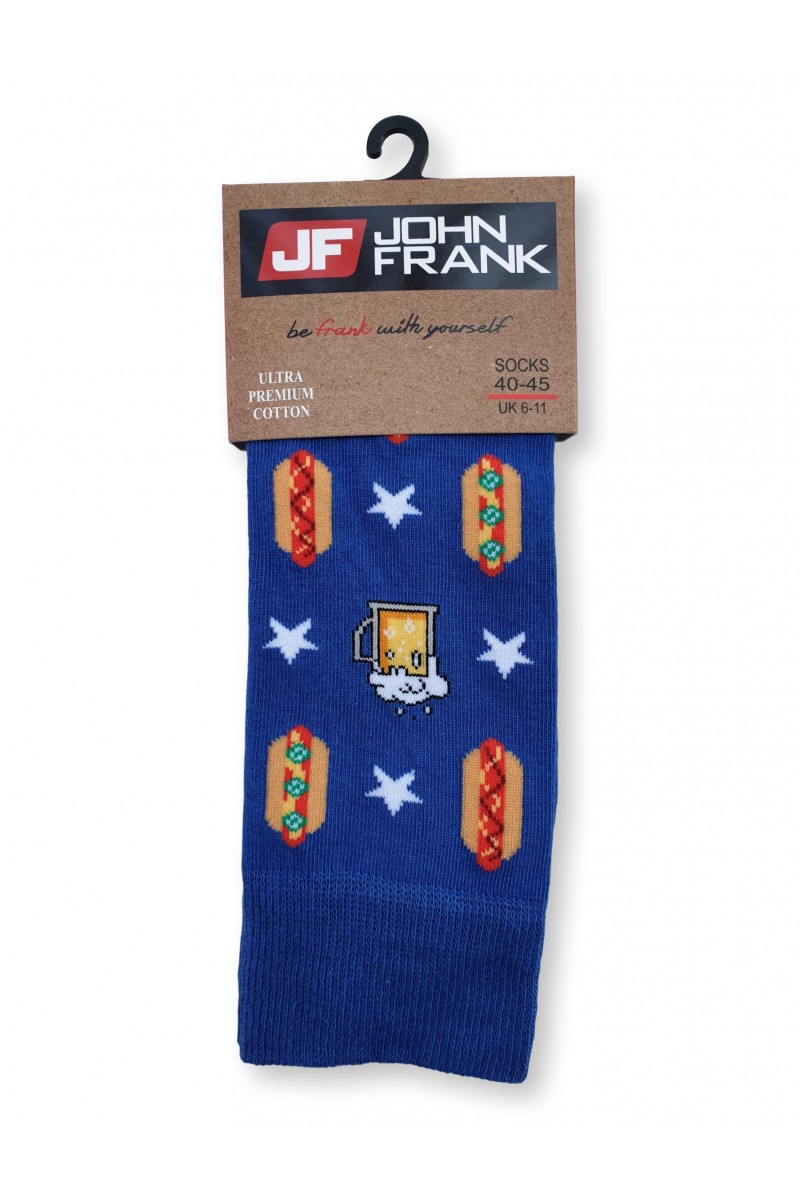 Ανδρικές κάλτσες JOHN FRANK Blue Sandwiches