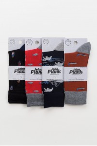 Ανδρικές κάλτσες JOHN FRANK 4 Pack Mix 34 Ανδρικές κάλτσες JOHN FRANK 4 Pack Mix 34