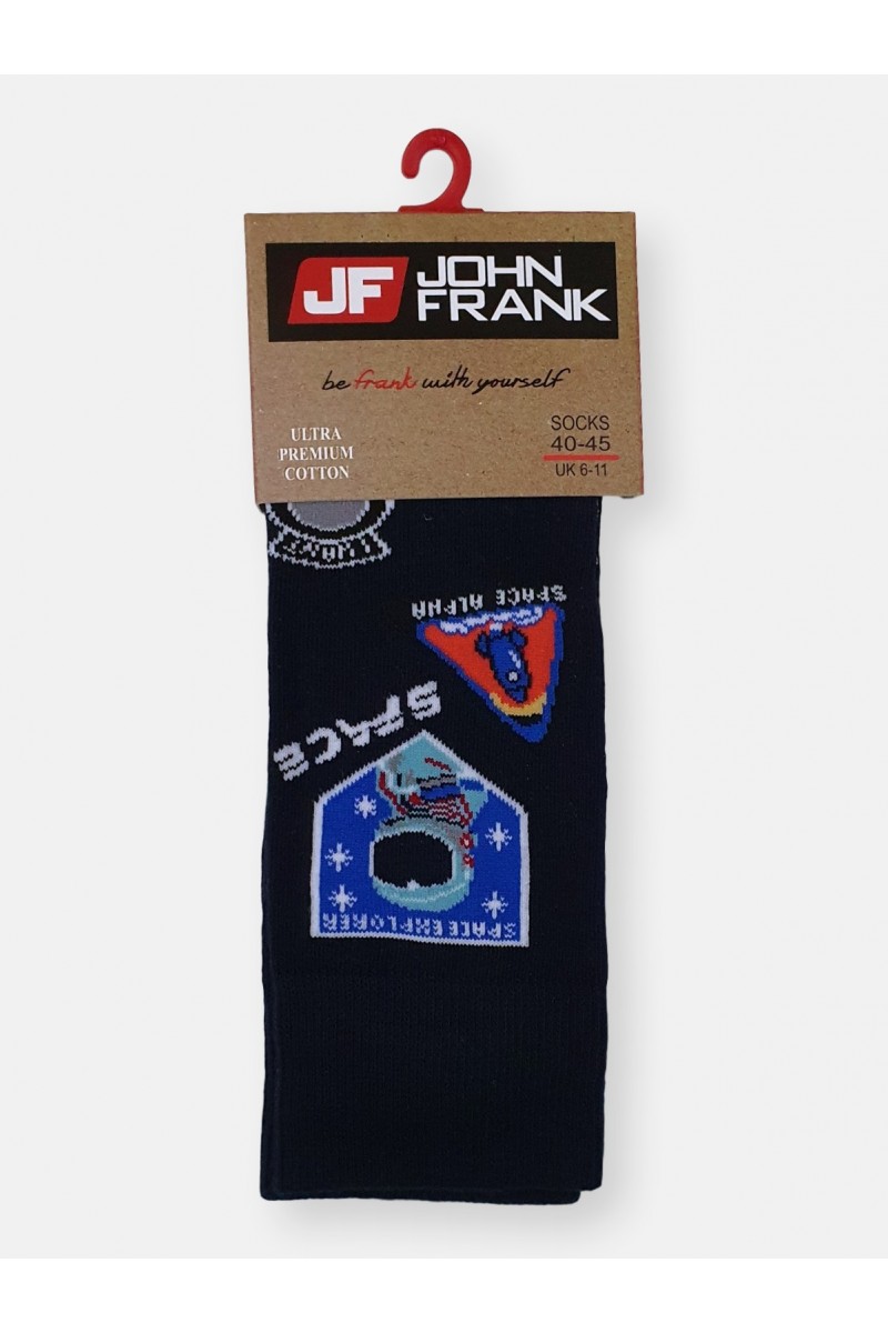 Ανδρικές κάλτσες JOHN FRANK Black Space