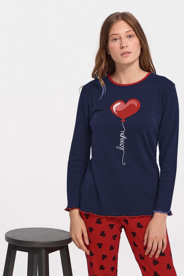Γυναικεία Πιτζάμα MISS RODI HEART BALLOON 3682