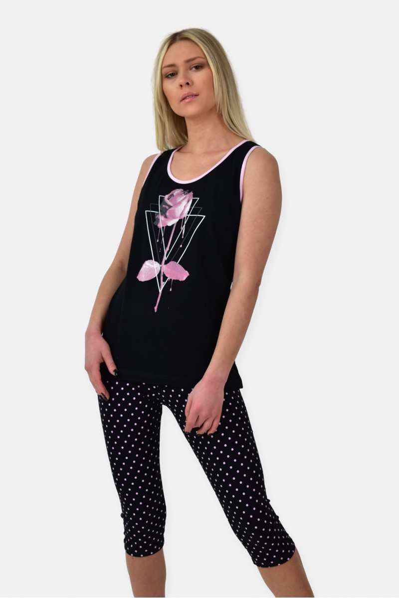 Καλοκαιρινή πιτζάμα Miss Rodi ROSE Capri 3554B Καλοκαιρινή πιτζάμα Miss Rodi ROSE Capri 3554B