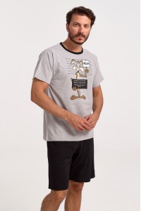 Ανδρική Πιτζάμα MISTER 3938-GREY Ανδρική Πιτζάμα MISTER 3938-GREY