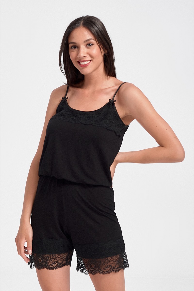 Ολόσωμο Baby-Doll MISS RODI Βlack Καλοκαίρι 2020 Ολόσωμο Baby-Doll MISS RODI Βlack Καλοκαίρι 2020