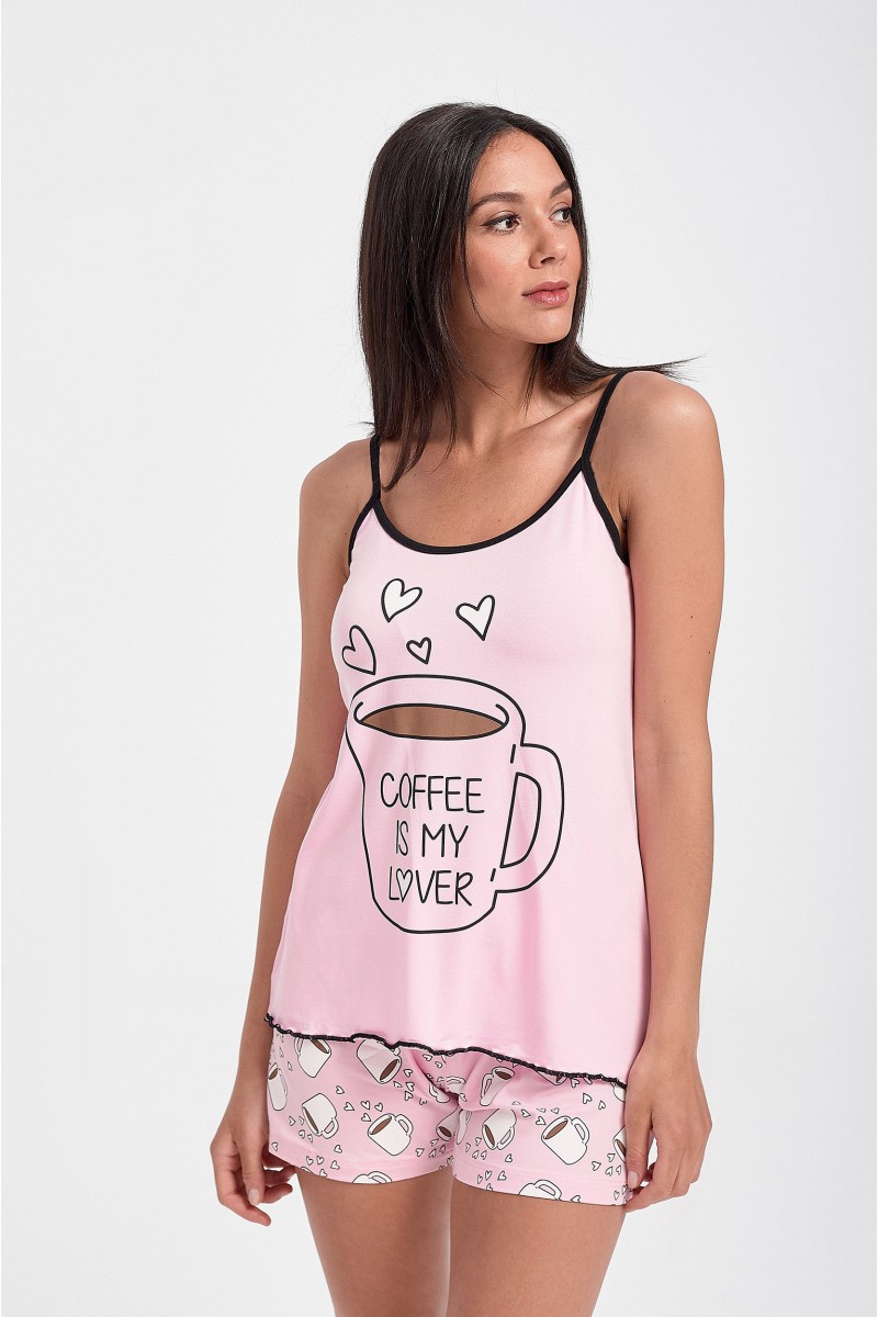 Γυναικεία πιτζάμα MISS RODI COFFEE LOVER Καλοκαίρι 2020 Γυναικεία πιτζάμα MISS RODI COFFEE LOVER Καλοκαίρι 2020