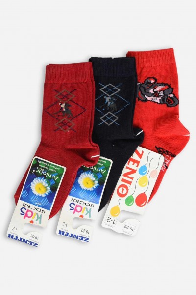 Παιδικές κάλτσες για αγόρι ΖΕΝΙΘ - ΠΡΟΣΦΟΡΑ Multicolor 3Pack Combo 1