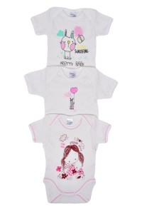 Βρεφικά κορμάκια Pretty Βaby για κορίτσι (3 Pack) 20302 Βρεφικά κορμάκια Pretty Βaby για κορίτσι (3 Pack) 20302