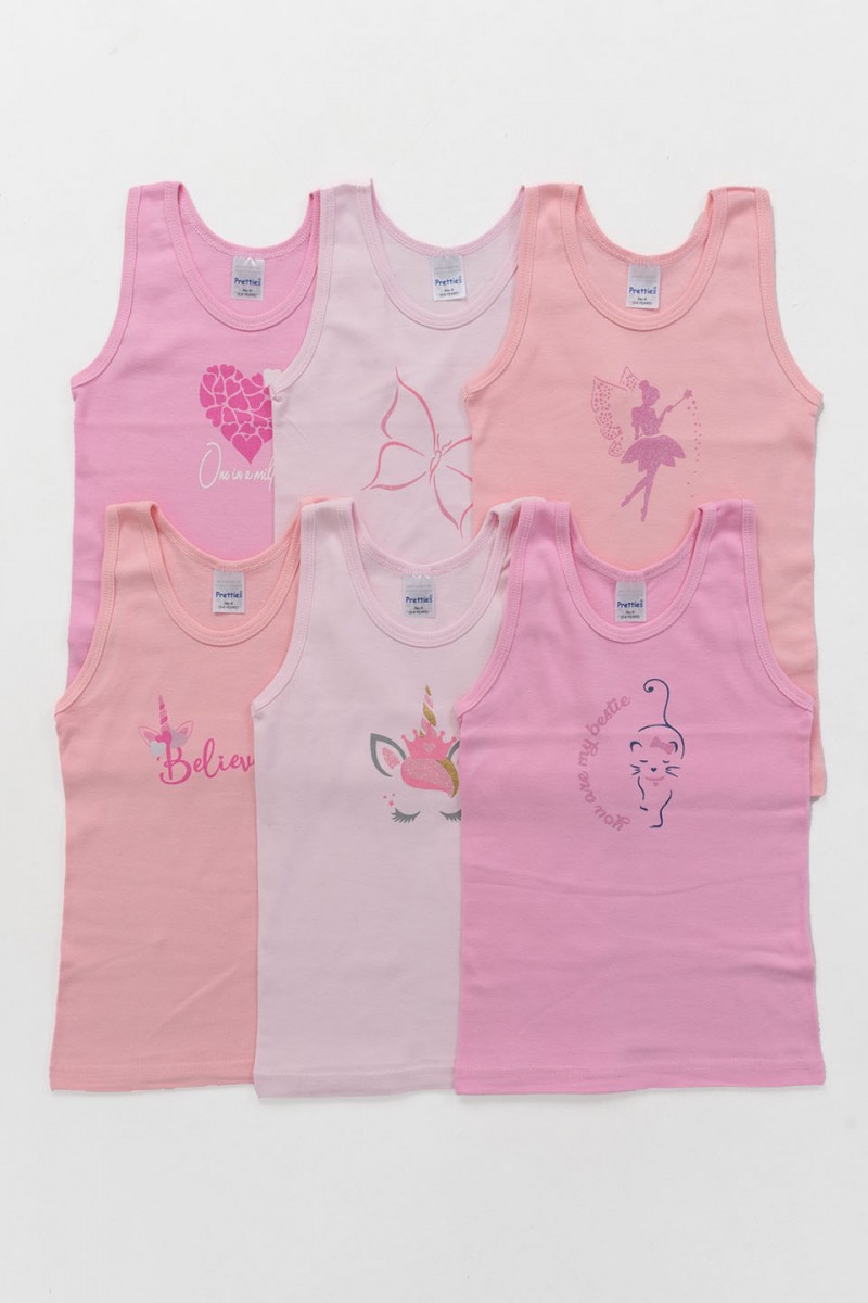 Παιδικά φανελάκια κορίτσι PRETTY BABY 6 Pack 47521 Παιδικά φανελάκια κορίτσι PRETTY BABY 6 Pack 47521