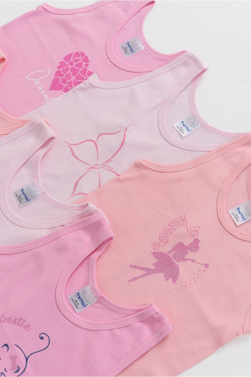 Παιδικά φανελάκια κορίτσι PRETTY BABY 6 Pack 47521 Παιδικά φανελάκια κορίτσι PRETTY BABY 6 Pack 47521