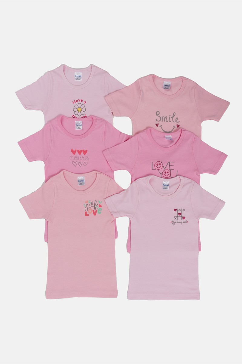 Παιδικά φανελάκια κορίτσι PRETTY BABY 6 Pack 47622 Παιδικά φανελάκια κορίτσι PRETTY BABY 6 Pack 47622