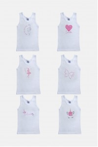 Παιδικά φανελάκια κορίτσι PRETTY BABY 6 Pack 47511 Παιδικά φανελάκια κορίτσι PRETTY BABY 6 Pack 47511