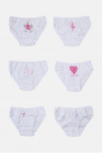 Παιδικά βαμβακερά κιλοτάκια PRETTY BABY 6 Pack 47513 Παιδικά βαμβακερά κιλοτάκια PRETTY BABY 6 Pack 47513