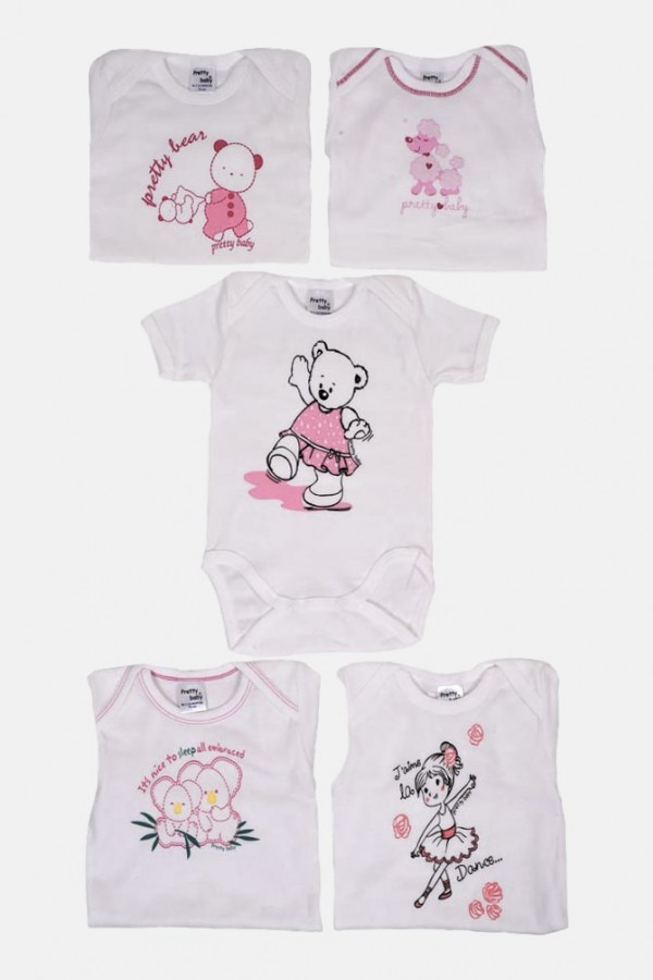 Βρεφικά κορμάκια Pretty Baby τυχαίας επιλογής (5 Pack) 20300
