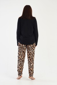 Μακρυμάνικη πιτζάμα VIENETTA PLUS SIZE Leopard 304088 Μακρυμάνικη πιτζάμα VIENETTA PLUS SIZE Leopard 304088